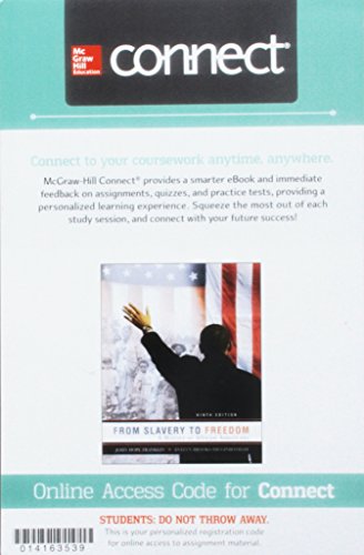 Stock image for Connect Access Card for From Slavery to Freedom for sale by Campus Bookstore