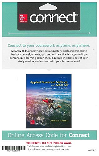 Imagen de archivo de Connect Access Card for Applied Numerical Methods with MATLAB for Engineers and Scientists 4th Edition a la venta por A Team Books