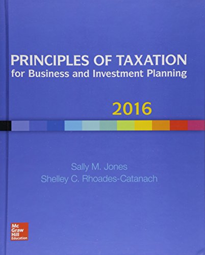 Beispielbild fr Principles of Taxation for Business and Investment Planning 2016 Edition zum Verkauf von Better World Books