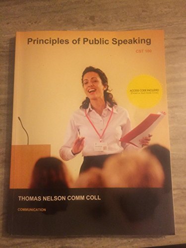 Stock image for CST 100 Principles of Public Speaking 12th Ed for TNCC for sale by BookHolders