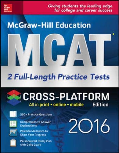 9781259583810: McGraw-Hill Education MCAT: 2 Full-Length Practice Tests 2016, Cross-Platform Edition