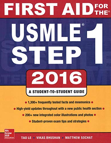 Beispielbild fr First Aid for the USMLE Step 1 2016 zum Verkauf von Better World Books