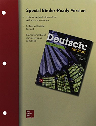 Stock image for Loose Leaf Deutsch: Na Klar! An Introductory German Course, Student Edition with Connect Access Card for sale by SecondSale