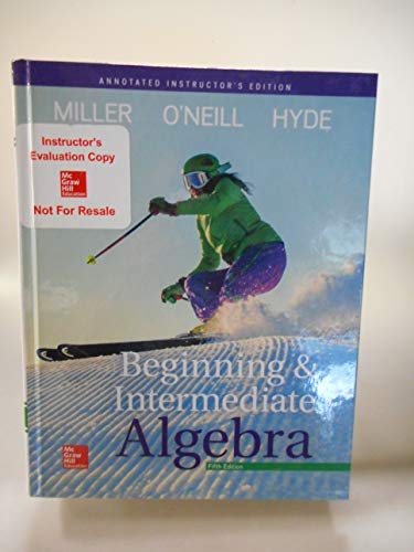 9781259616754: Beginning and Intermediate Algebra