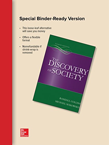Beispielbild fr Looseleaf for The Discovery of Society zum Verkauf von Professional Book Services