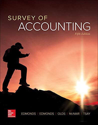 Beispielbild fr Survey of Accounting zum Verkauf von BooksRun