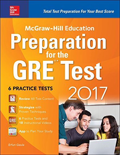 Stock image for McGraw-Hill Education Preparation for the GRE Test 2017 3rd Edition for sale by Your Online Bookstore