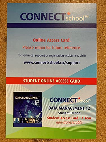 Stock image for Data Management 12 CONNECTschool for Students (1-Year Access, Single User) for sale by Textbook Pro