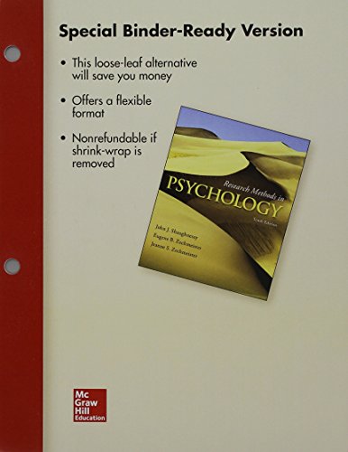 9781259659539: Loose Leaf for Research Methods in Psychology with Connect Access Card