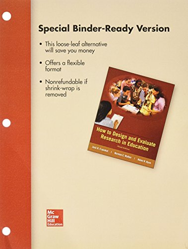 9781259659645: How to Design and Evaluate Research in Education + Connect Access Card