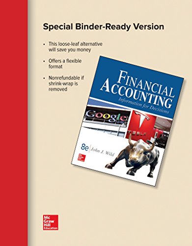 Stock image for Loose Leaf for Financial Accounting: Information for Decisions for sale by HPB-Red