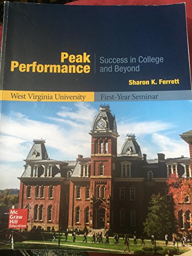 Imagen de archivo de Peak Performance: Success in College and Beyond a la venta por Wonder Book