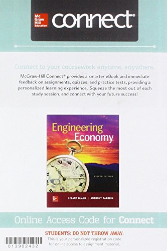 Beispielbild fr Connect Access Card for Engineering Economy zum Verkauf von GF Books, Inc.