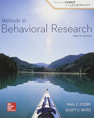 Stock image for Methods in Behavioral Research with Connect Access Card for sale by Books of the Smoky Mountains