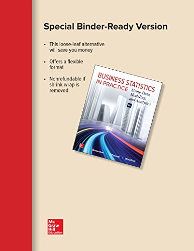 Beispielbild fr Loose Leaf for Business Statistics in Practice zum Verkauf von HPB-Red