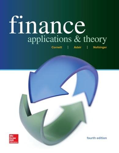 Beispielbild fr Finance: Applications and Theory (Mcgraw-hill / Irwin Series in Finance, Insurance and Real Estate) zum Verkauf von HPB-Red