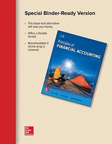 Imagen de archivo de Loose Leaf for Principles of Financial Accounting (Chapters 1-17) a la venta por HPB-Red