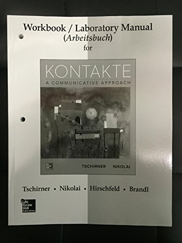 Beispielbild fr KONTAKTE-ARBEITSBUCH-WORKBOOK/LAB.MAN. zum Verkauf von BooksRun