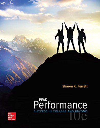 Beispielbild fr Peak Performance: Success in College and Beyond zum Verkauf von BooksRun