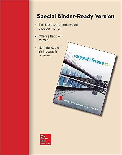 Stock image for Loose Leaf for Corporate Finance (Mcgraw-hill/Irwin Series in Finance, Insurance, and Real Estate) for sale by BooksRun