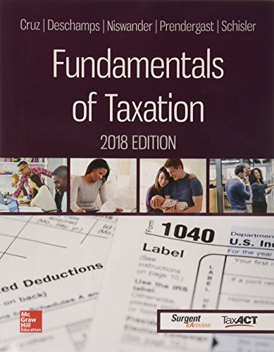 Imagen de archivo de Fundamentals of Taxation 2018 Ed a la venta por Better World Books