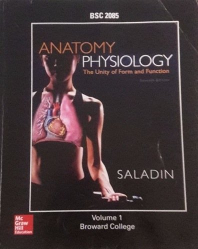 Beispielbild fr Anatomy And Physiology, Volume 1 (Custom-Broward College) - 7th Edition ; 9781259721083 ; 1259721086 zum Verkauf von APlus Textbooks