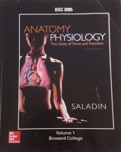 Stock image for Anatomy And Physiology, Volume 1 (Custom-Broward College) - 7th Edition ; 9781259721083 ; 1259721086 for sale by APlus Textbooks