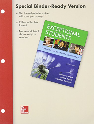 Imagen de archivo de Looseleaf for Exceptional Students: Preparing Teachers for the 21st Century a la venta por Bulrushed Books