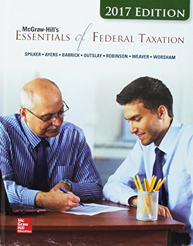 Stock image for McGraw-Hill's Essentials of Federal Taxation 2017 Edition, 8e for sale by ThriftBooks-Atlanta