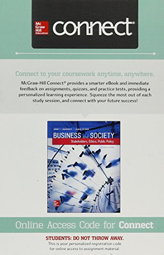 9781259737251: Connect Access Card for Business and Society