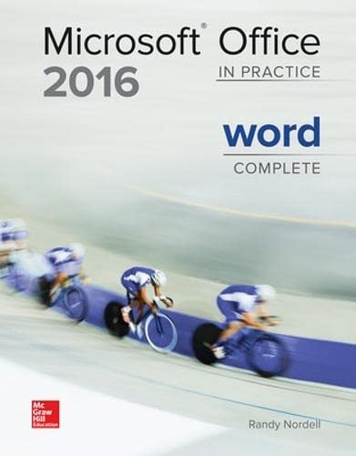 Imagen de archivo de Microsoft Office 2016 : In Practice Word Complete a la venta por Better World Books