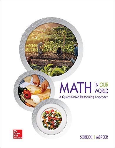 Imagen de archivo de LooseLeaf for Math in Our World: A Quantitative Reasoning Approach a la venta por Campus Bookstore