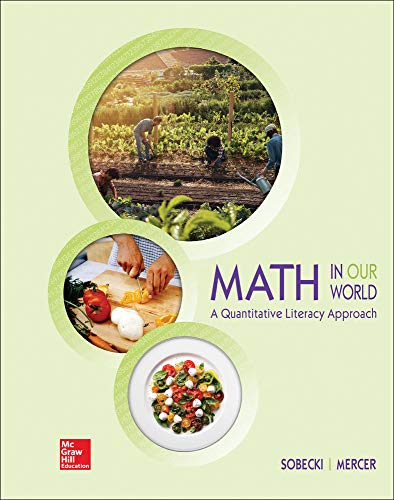 Beispielbild fr Loose Leaf for Math in Our World: A Quantitative Literacy Approach zum Verkauf von BooksRun