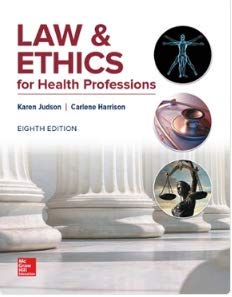 Stock image for Law and Ethics for Health Professions for sale by Better World Books