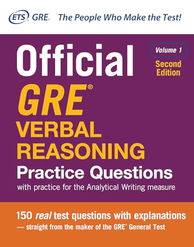 Stock image for Official GRE Verbal Reasoning Practice Questions, Second Edition, Volume 1 for sale by SecondSale