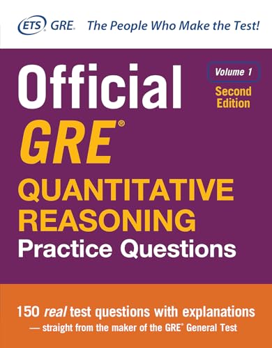 Beispielbild fr Official GRE Quantitative Reasoning Practice Questions, Second Edition, Volume 1 (TEST PREP) zum Verkauf von WorldofBooks