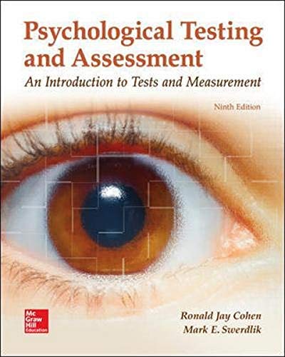 9781259870507: Psychological Testing and Assessment: An Introduction to Tests and Measurement