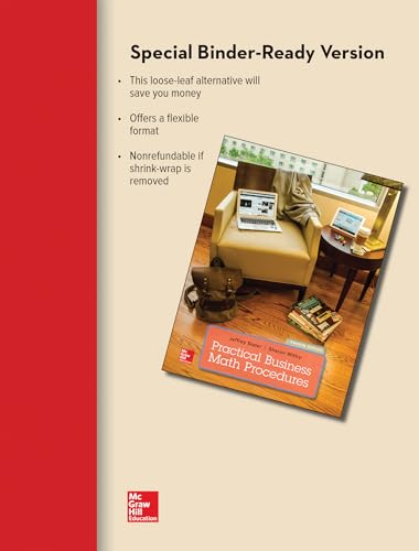 9781259874598: Looseleaf Practical Business Math Procedures with Business Math Handbook
