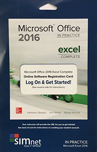 Stock image for SIMnet for Office 2016, Nordell SIMbook, Single Module Registration Code, Excel Complete for sale by BooksRun