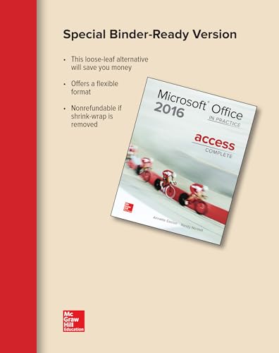 Imagen de archivo de Looseleaf for Microsoft Office Access 2016 Complete: In Practice a la venta por SecondSale