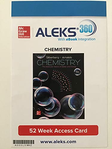 ALEKS 360 52 Week Access Code for Chemistry  8th Edition