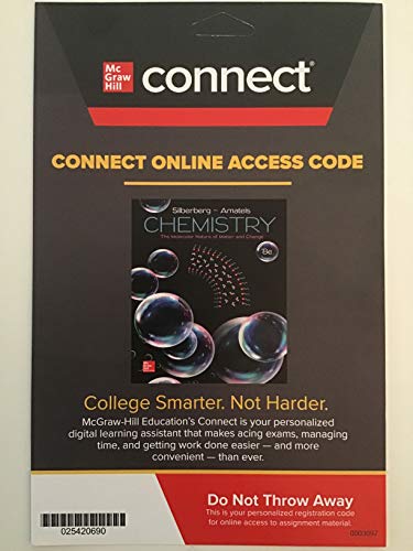 Imagen de archivo de Connect Access Card 2 Year for Chemistry: The Molecular Nature of Matter and Change a la venta por BookHolders