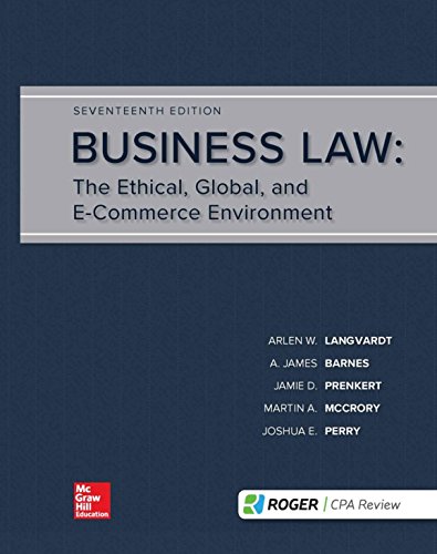 9781259917110: Business Law: The Ethical, Global, and E-Commerce Environment