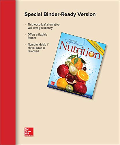 Beispielbild fr Loose Leaf for Wardlaw's Perspectives in Nutrition Updated with 2015-2020 Dietary Guidelines for Americans zum Verkauf von HPB-Red