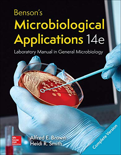 Imagen de archivo de Benson's Microbiological Applications Laboratory Manual--Complete Version a la venta por HPB-Red