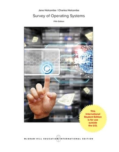 Stock image for ISE SURVEY OF OPERATING SYSTEMS 5ED (PB 2018) for sale by Basi6 International