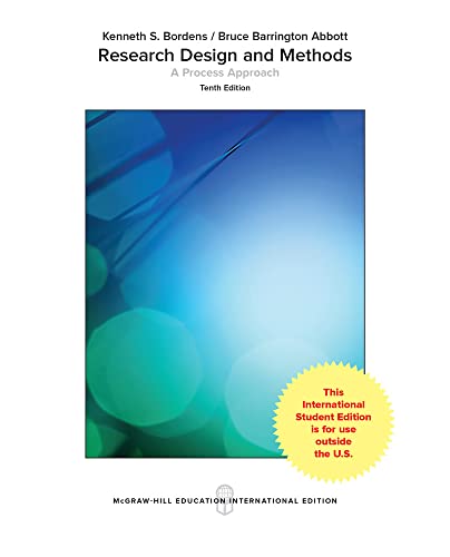 Beispielbild fr Research Design and Methods: A Process Approach zum Verkauf von BooksRun