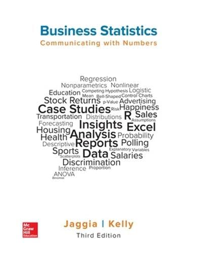 Beispielbild fr Business Statistics: Communicating with Numbers zum Verkauf von GF Books, Inc.