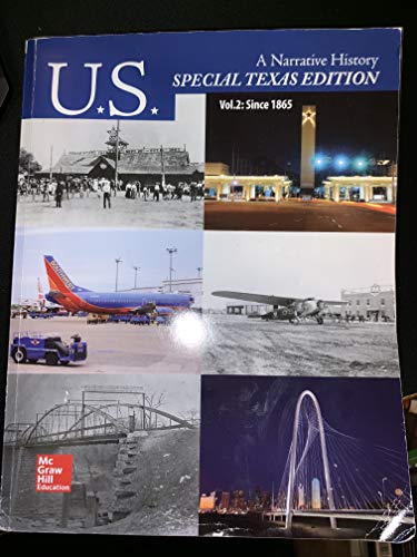 Beispielbild fr U.S. A Narrative History: Special Texas Edition, Vol.2: Since 1865 zum Verkauf von HPB-Red