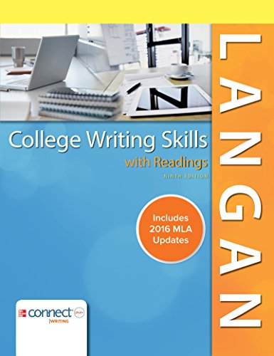 9781259988547: College Writing Skills with Readings MLA 2016 Update